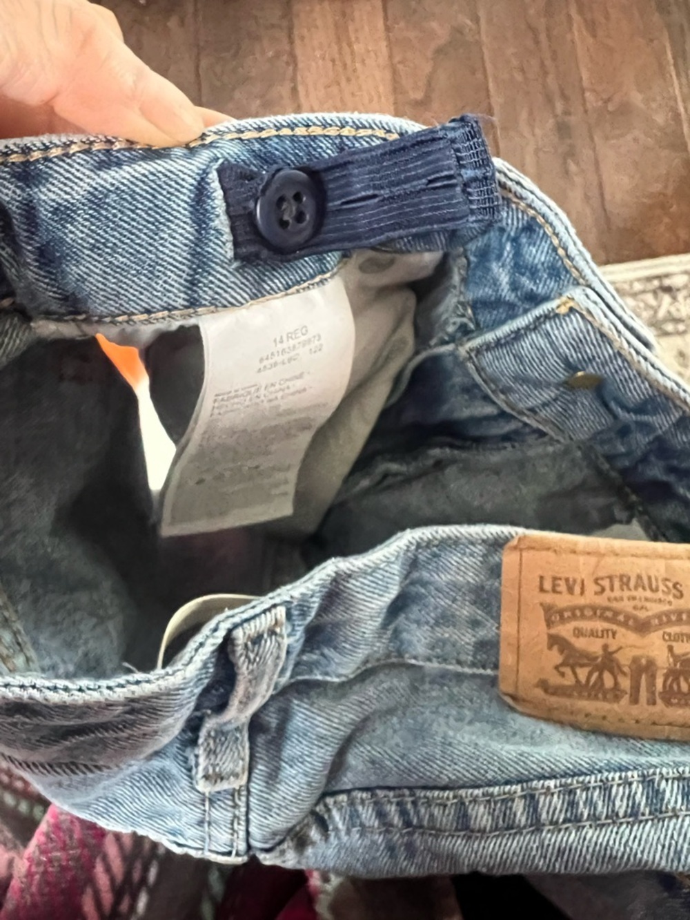 Levi's Light Blue Denim Kids Shorts - Picture 4 of 8